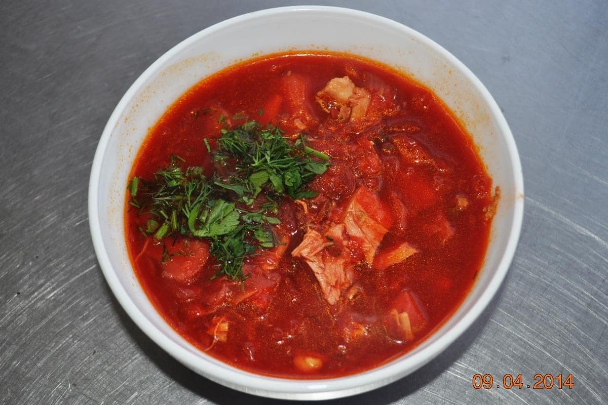 Борщ с курицей