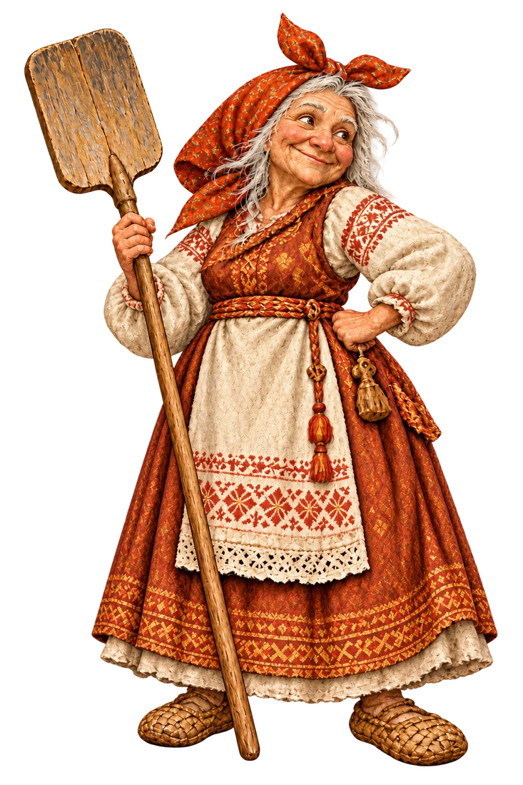Баба Яга с пекарской лопатой