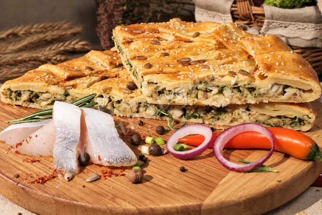 Пирог с треской (слоёный бездрожжевой) Пирог с треской (слоёный бездрожжевой)